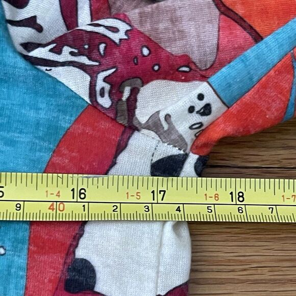 AMMA Made In LA Top Size Small Colorful Artsy Tunic Multicolor Vibrant - Picture 6 of 7
